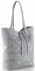 Bőr táska shopper bag Vittoria Gotti világosszürke V299F